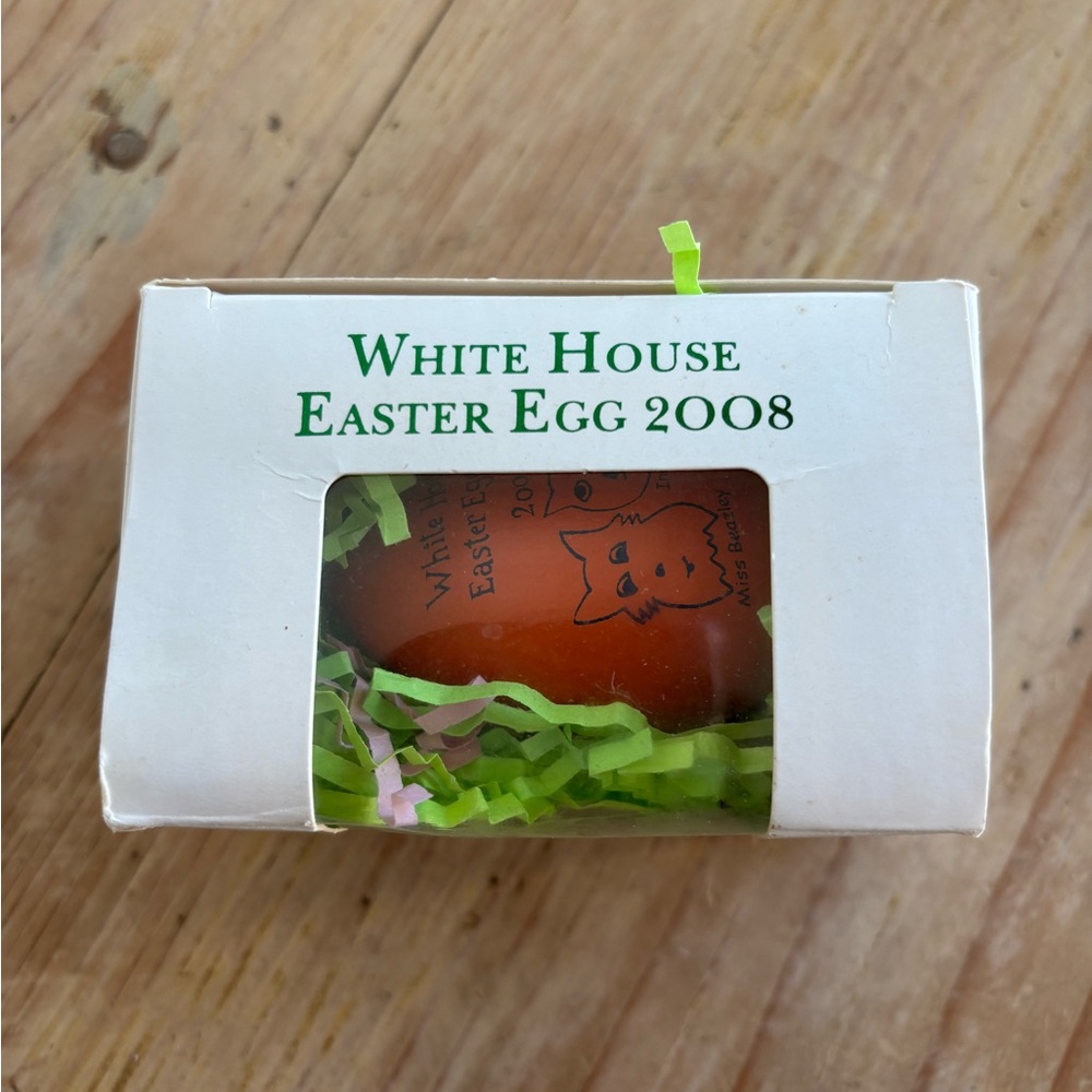 White House Easter Egg 2008 - Orange Commemorative Egg